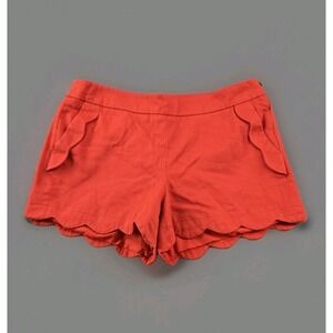 Alice Hope Women's Scalloped Hem Shorts Side Zip 32" Waist‎ 3" Inseam Size 8